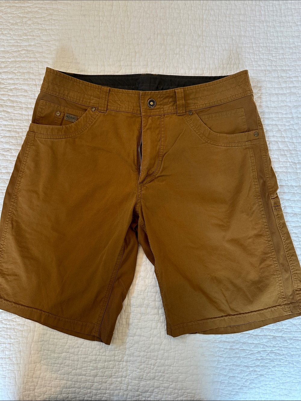 Kuhl Radikl Men's Cargo Shorts in Caramel Brown 35x9”